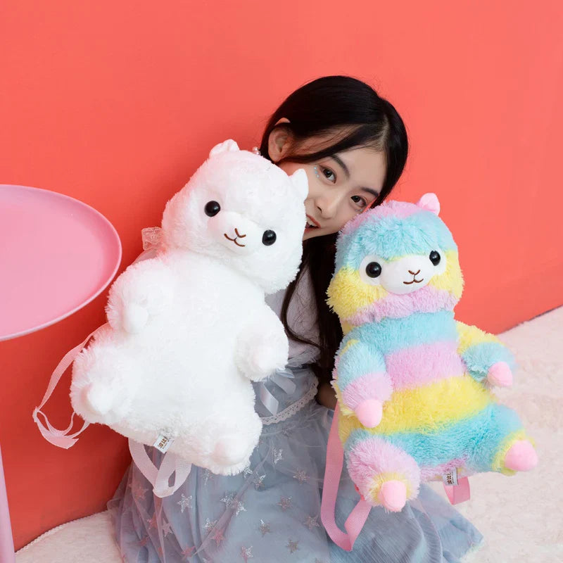 Alpaca Plush Backpack