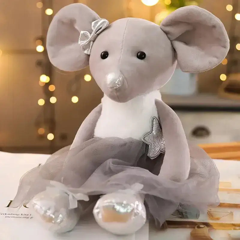 Ballerina Mouse Plush - Gray