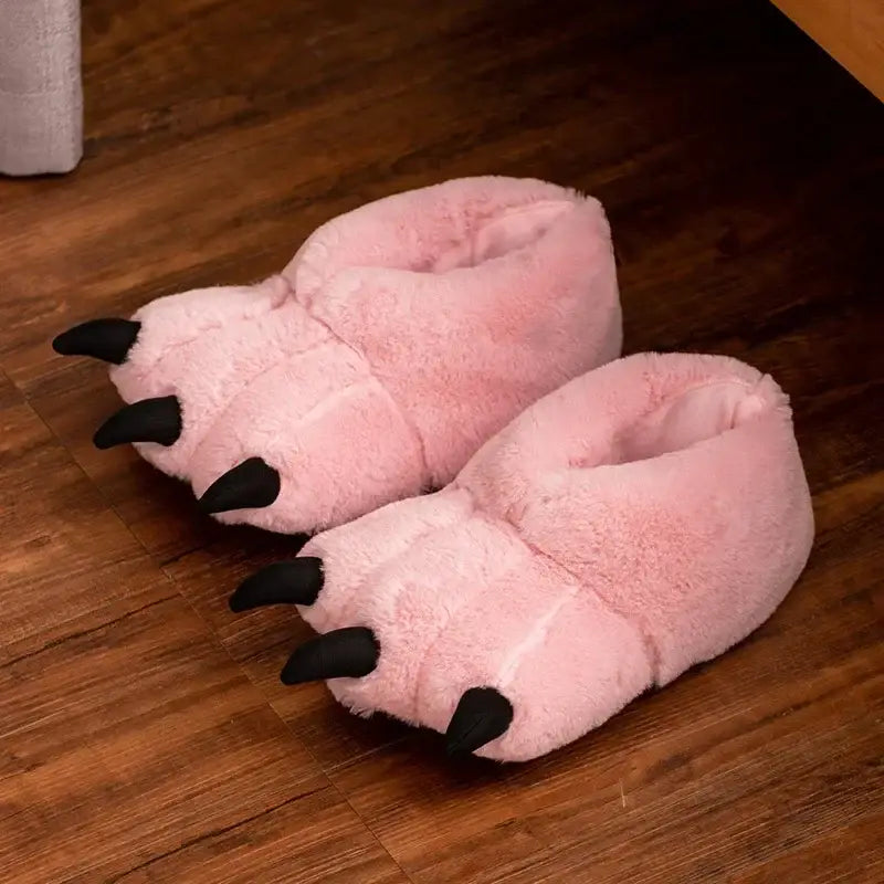 Bear Claw Slippers - Pink / One size