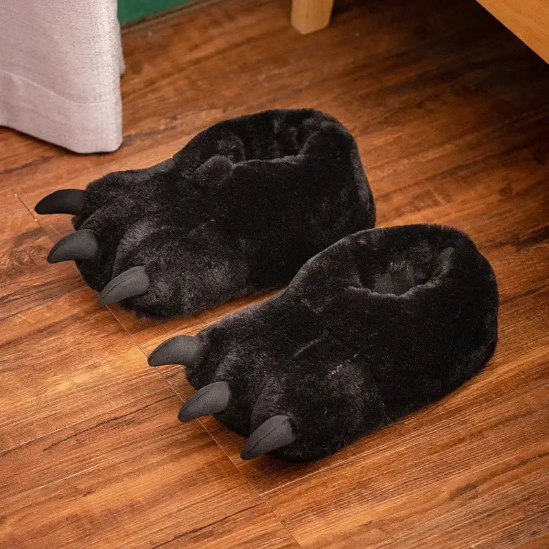 Bear Claw Slippers - Black / One size