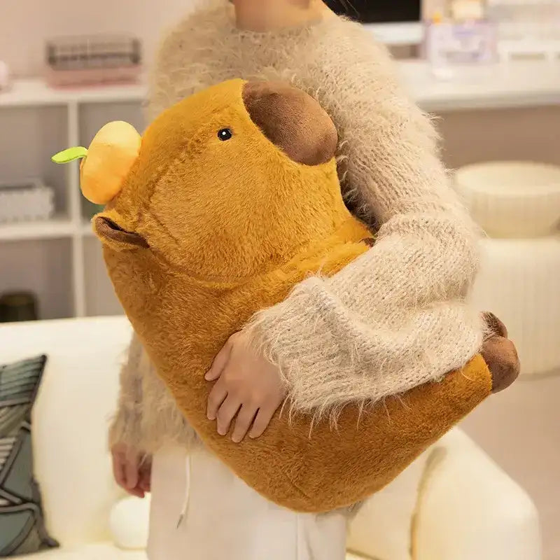 Capybara Plush With Orange