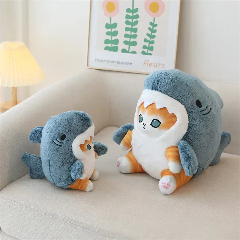Cat In Shark Costume Plush