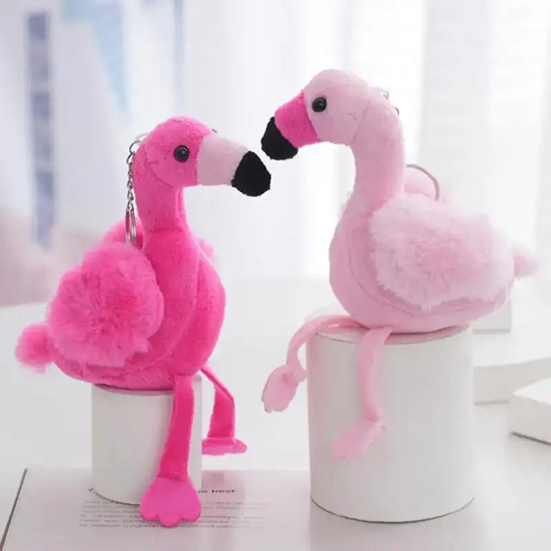 Flamingo Plush Keychain