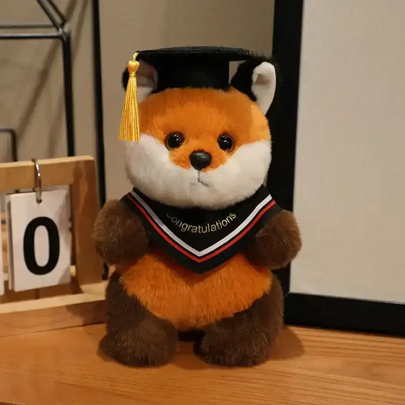 Graduation Fox Plush - One size