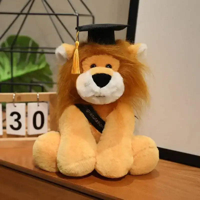 Graduation Lion Stuffed Animal - One size