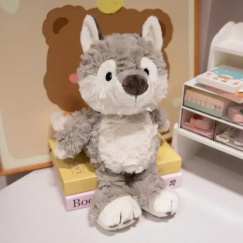 Grey Wolf Stuffed Animal - 9.8