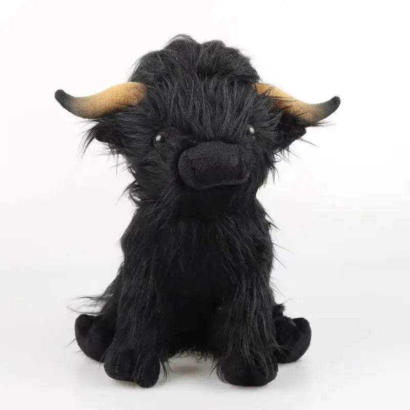 Little Highland Cow Stuffed Animal - Black