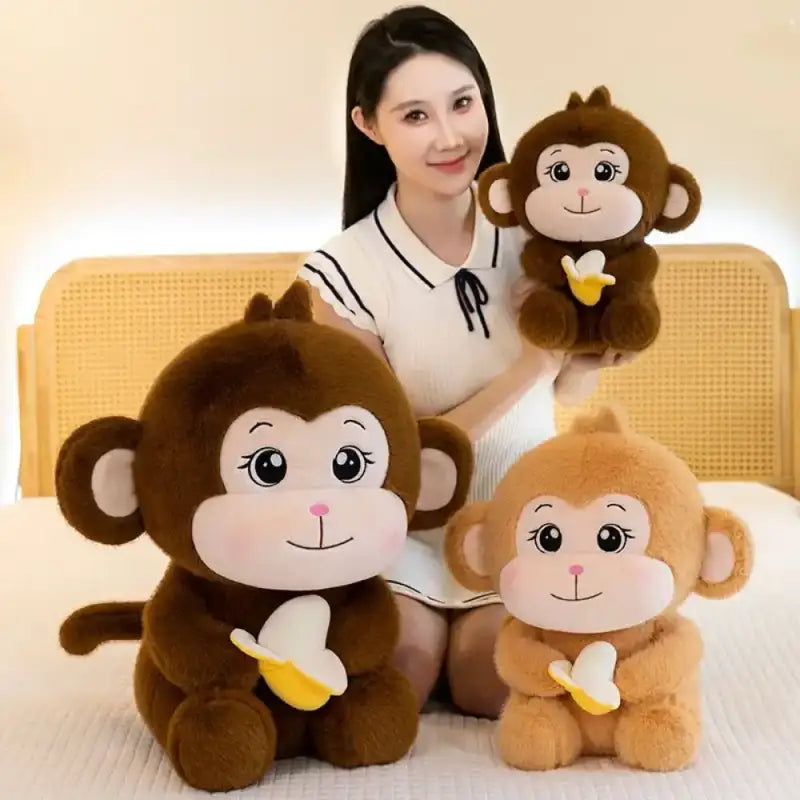 Monkey With Banana Stuffed Animal