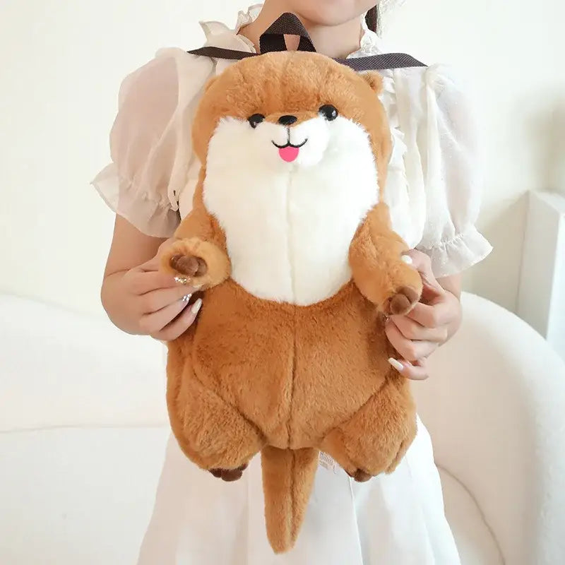 Otter Plush Backpack - Yellow