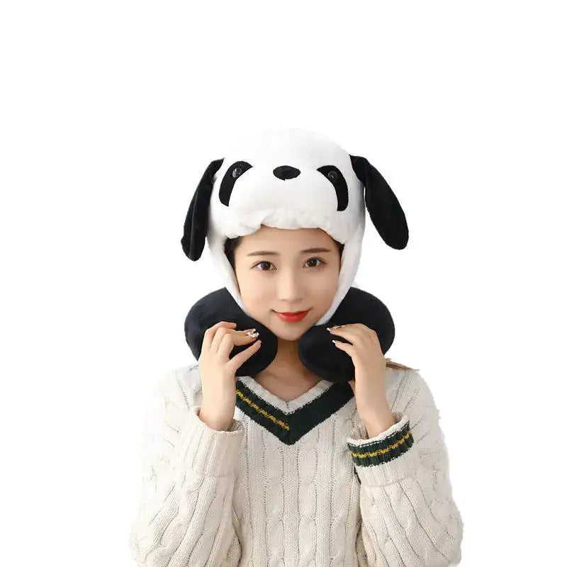 Panda Neck Pillow With Hood