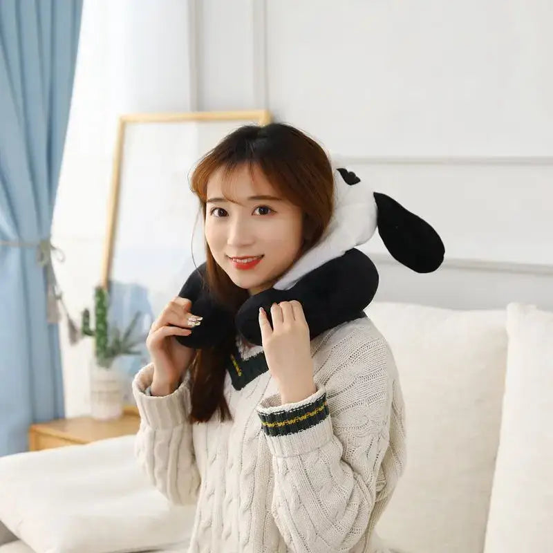Panda Neck Pillow With Hood