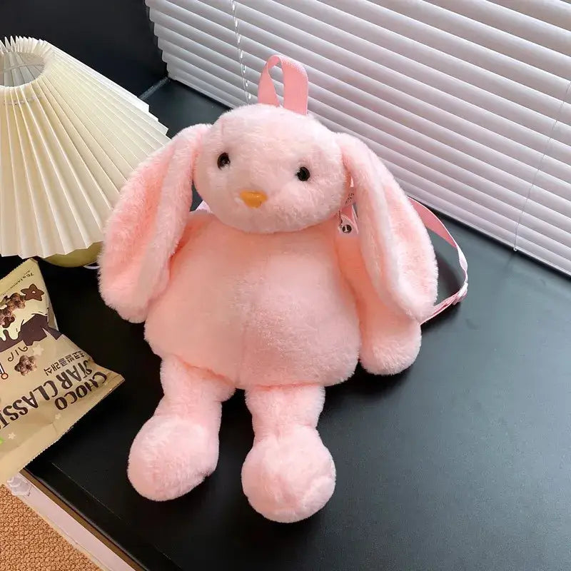 Plush Rabbit Backpack - Pink