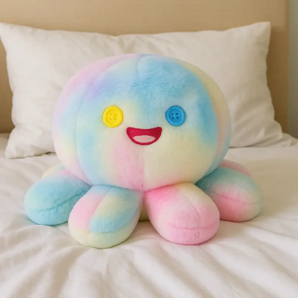 Rainbow Octopus Plush - One size