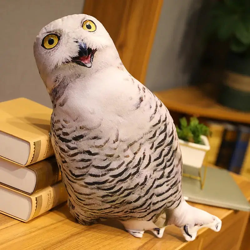 Realistic Owl Stuffed Animal - White