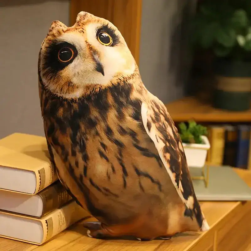 Realistic Owl Stuffed Animal - Brown