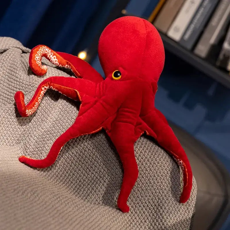 Red Octopus Plush