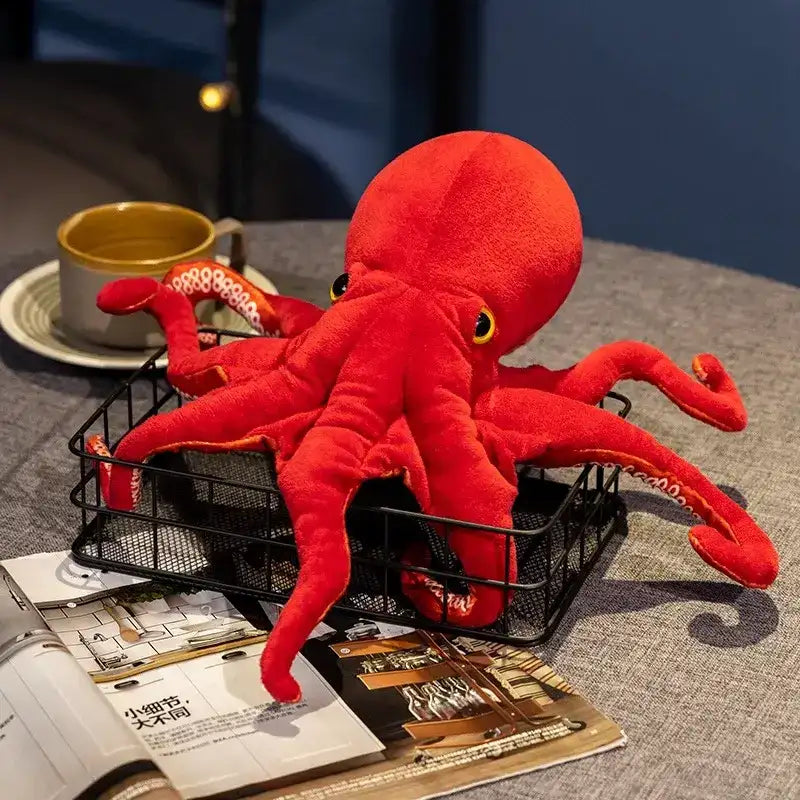 Red Octopus Plush - 15.75 inches