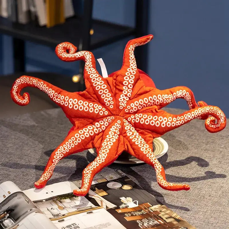 Red Octopus Plush