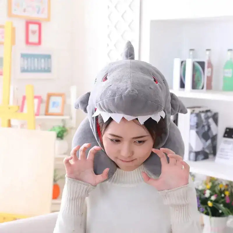 Shark Neck Pillow - shark / 30x28cm