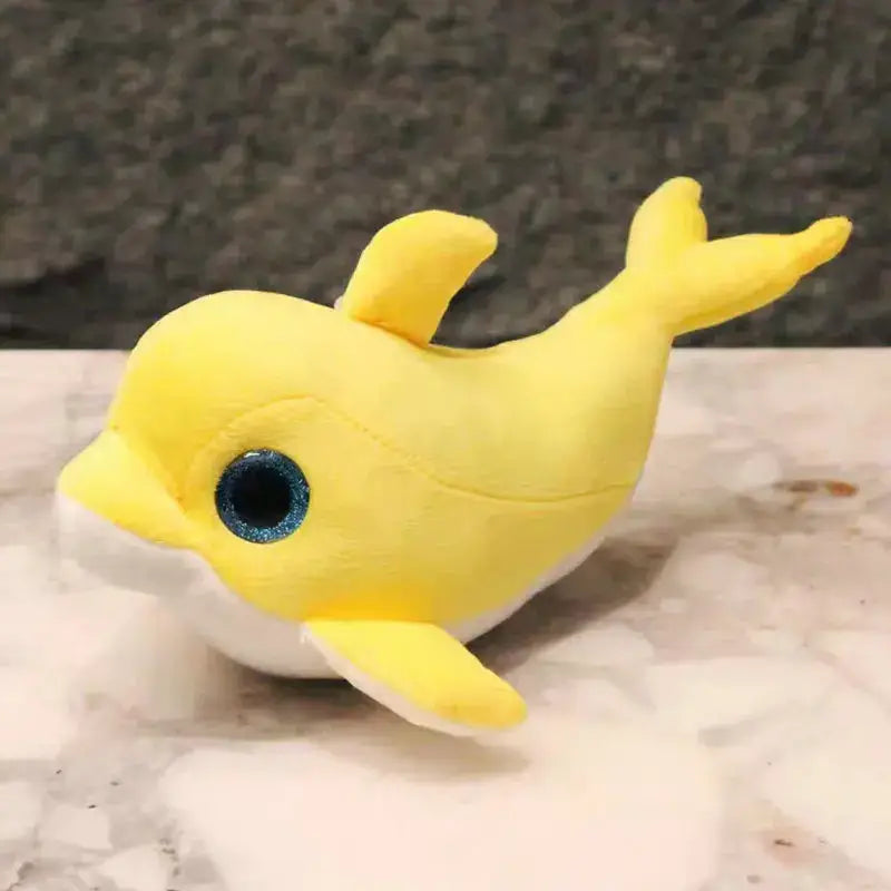 Small Dolphin Stuffed Animal - Yellow / 9.84