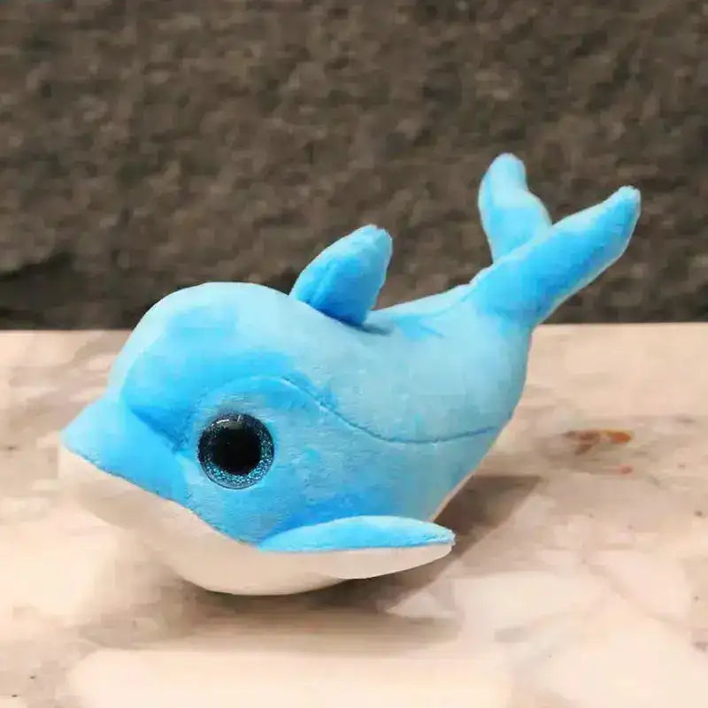 Small Dolphin Stuffed Animal - Blue / 9.84