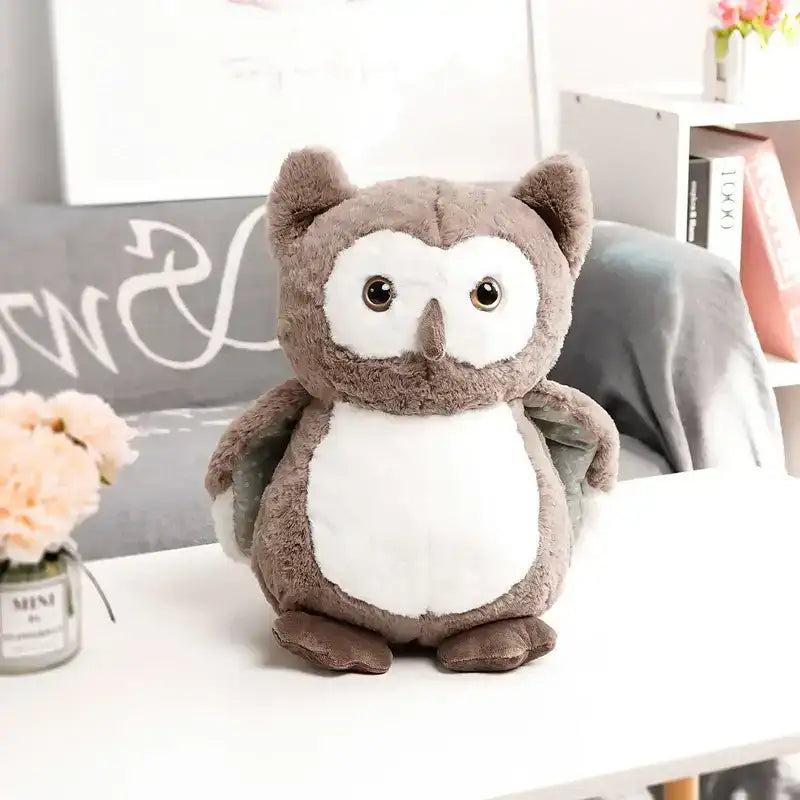Small Owl Plush - Coffee
