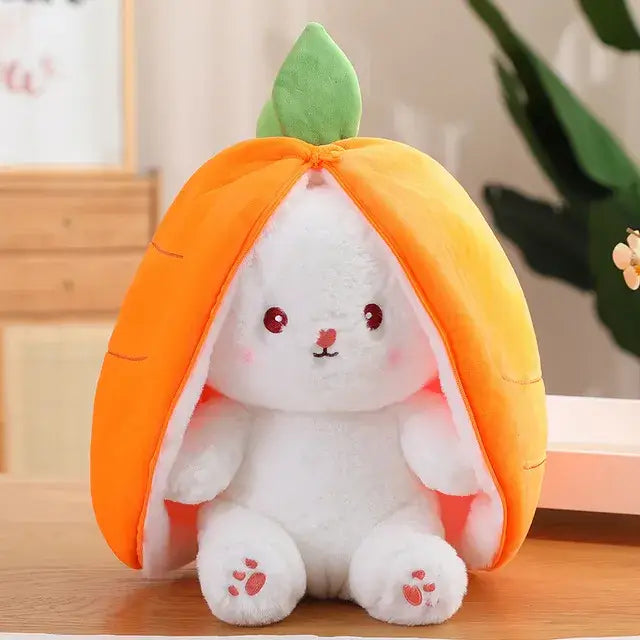 Strawberry & Carrot Bunny Plush - Carrot / 7 inches