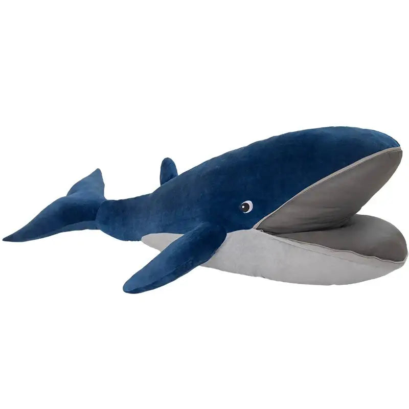 Whale Stuffed Toy with Zip Mouth - 17.7 inches