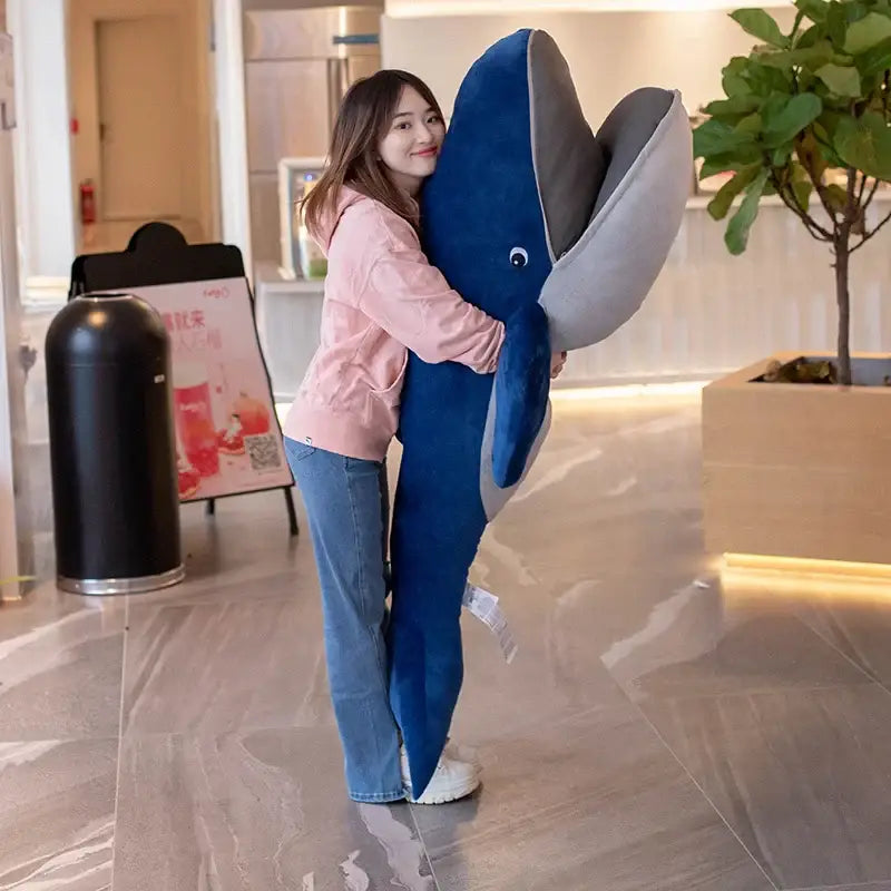 Whale Stuffed Toy with Zip Mouth