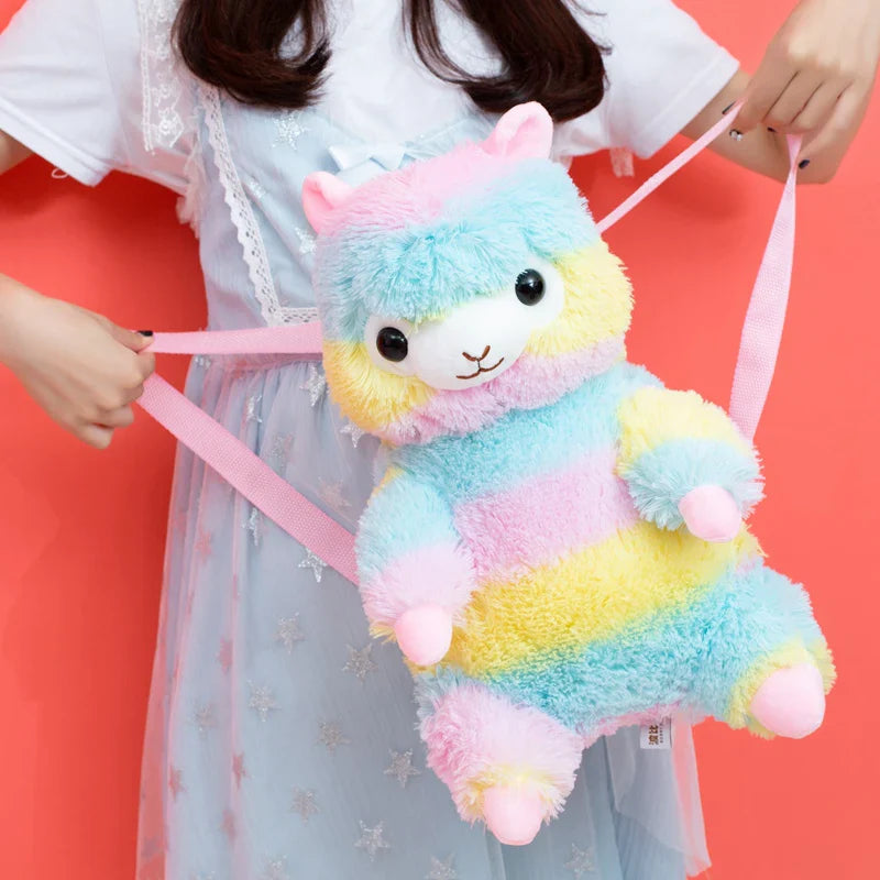 Alpaca Plush Backpack