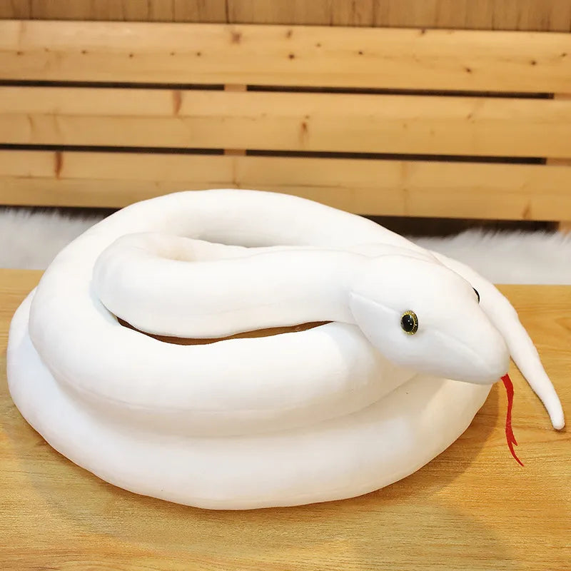 Ball Python Stuffed Animal - white / 43.3
