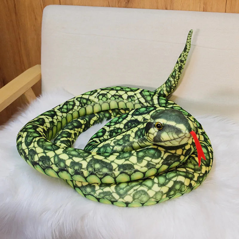 Ball Python Stuffed Animal - green / 43.3