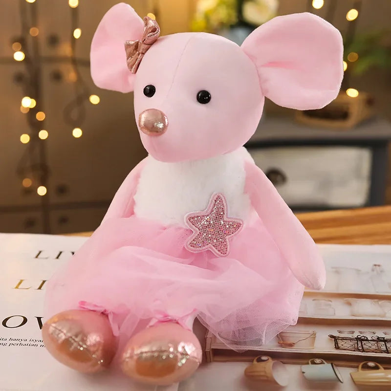 Ballerina Mouse Plush - Pink