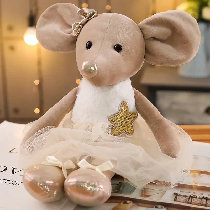 Ballerina Mouse Plush - Brown