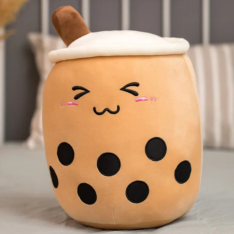 Big Bubble Tea Plush - Brown Close Eyes / 19.7