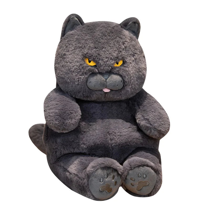 Big Fat Cat Plush - Black / 11.8 inches