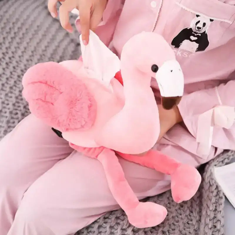 Box Tissue Flamingo plush Toy