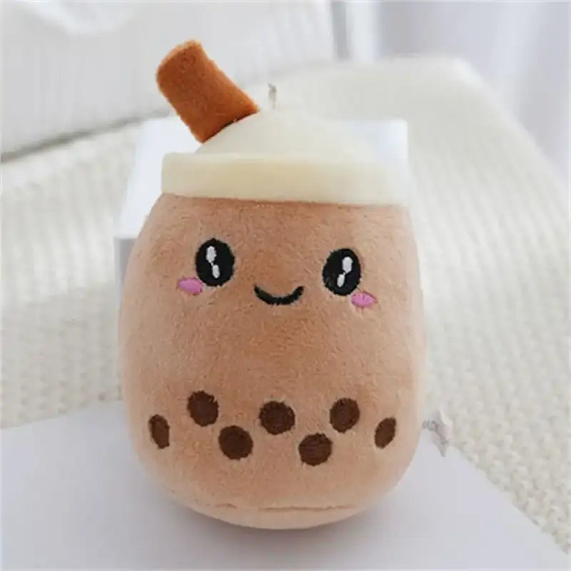 Bubble Tea Plush Keychain - Brown