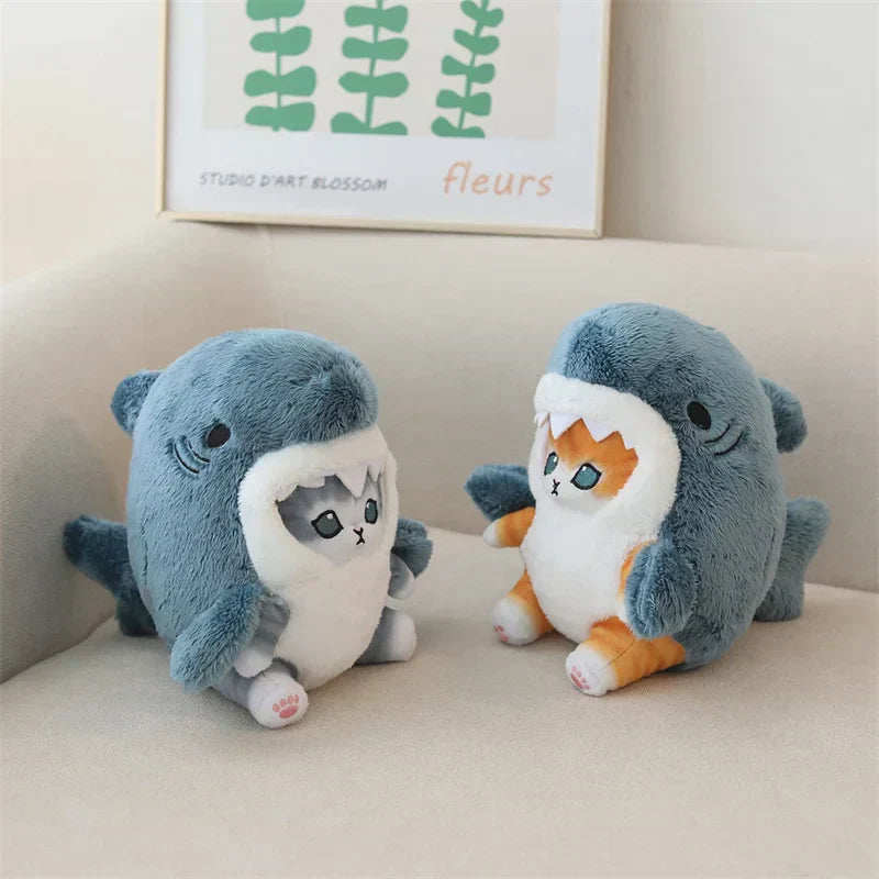 Cat In Shark Costume Plush