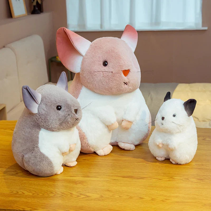 Hamster Pillow Cute Plushy Chinchillas Plush Doll Soft Toy Stuffed Animals Mascot for Kids Christmas Gift Cute Pillows