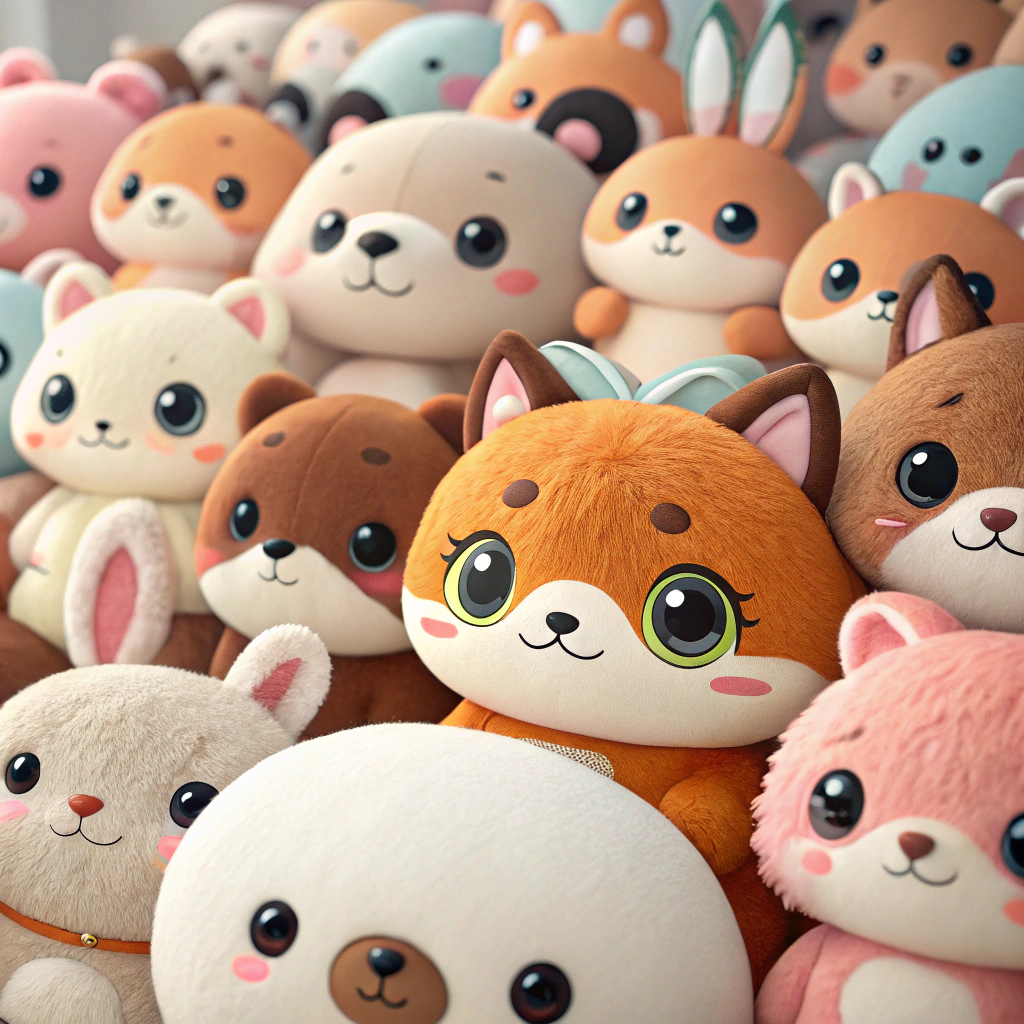 cute kawaii plush toys.