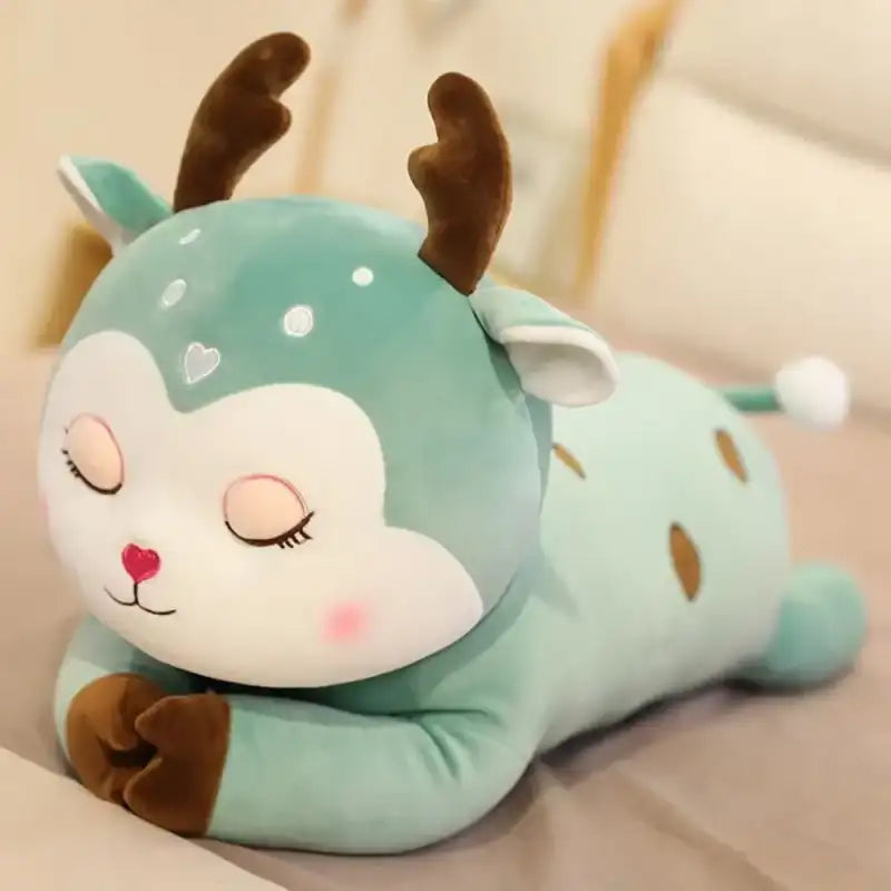Deer Plush Pillow - Green
