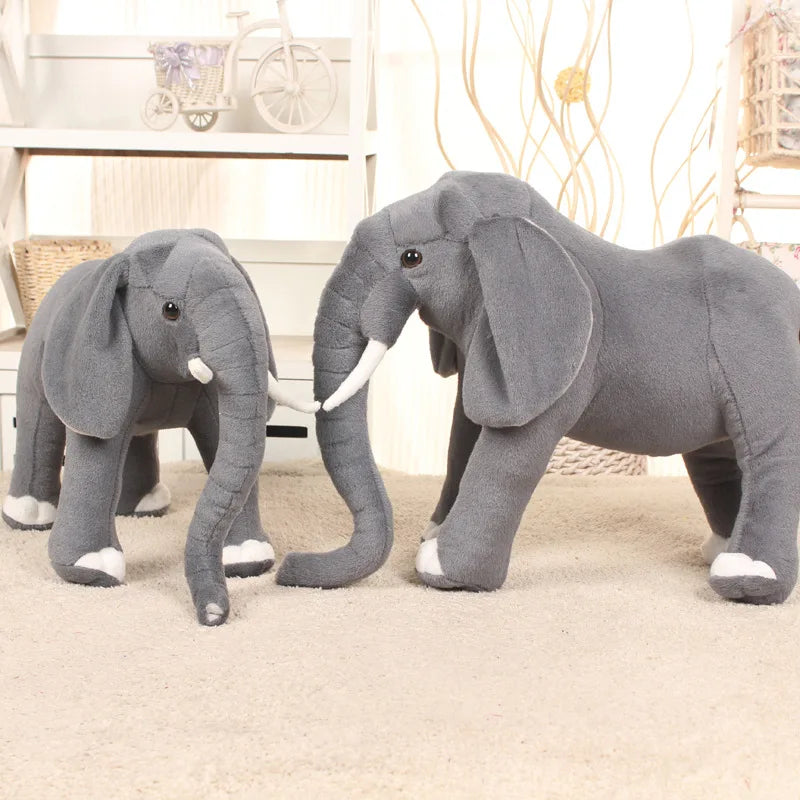 Realistic elephant stuffed animal - 37cm