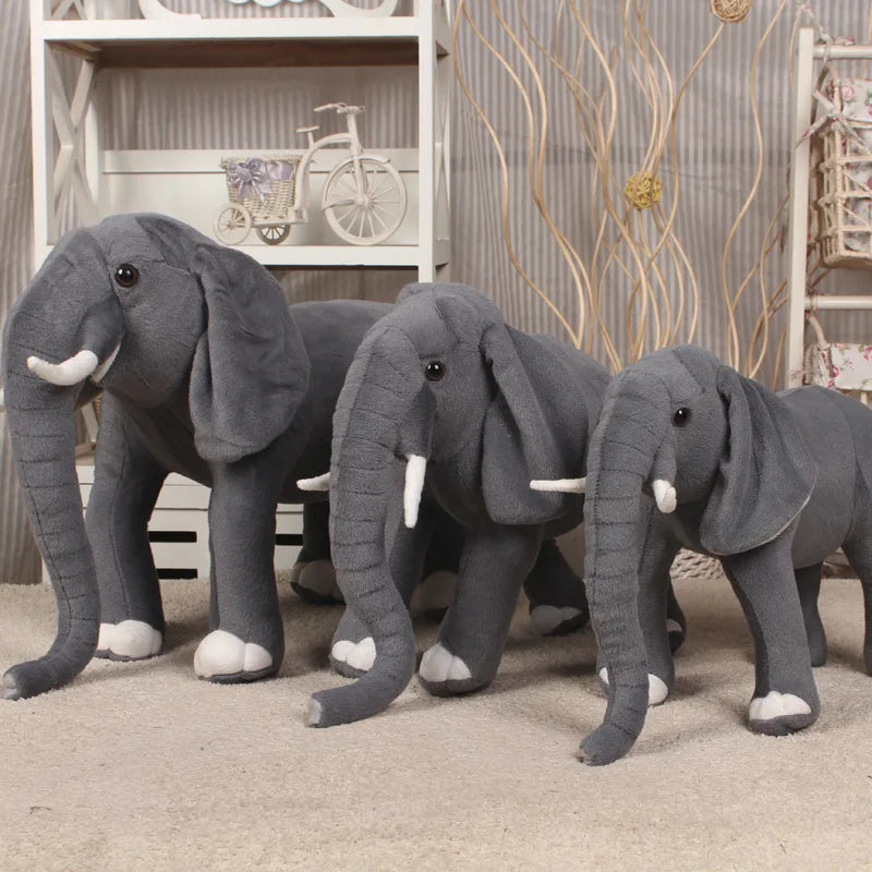 Realistic elephant stuffed animal