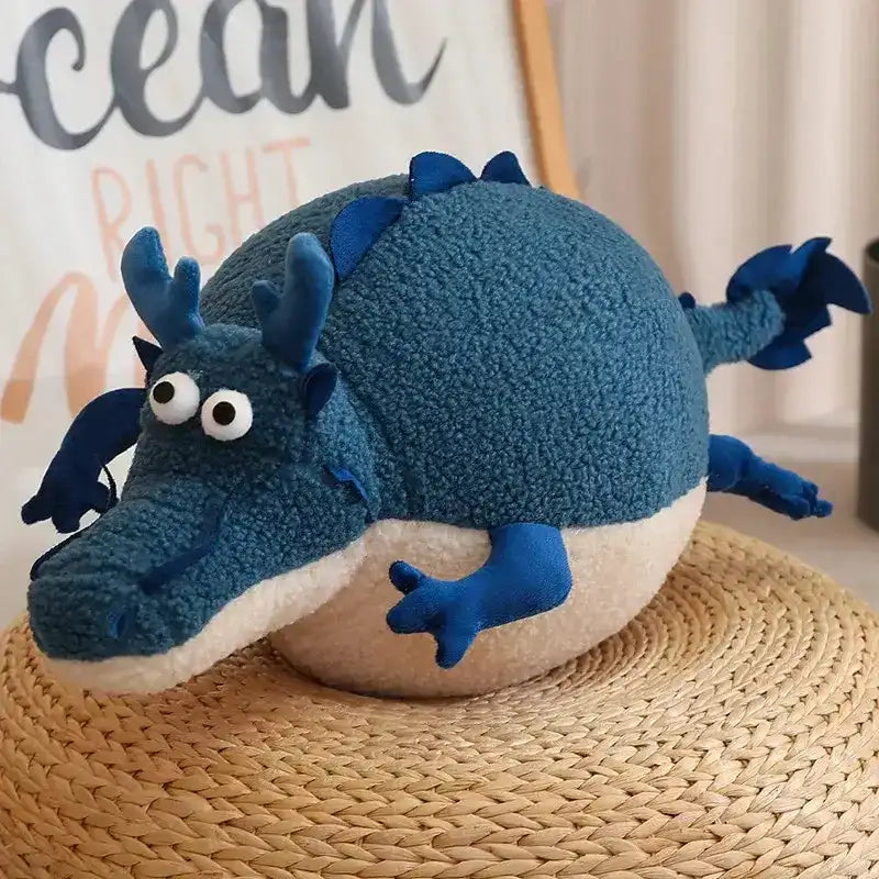 Blue chubby dragon plush stuffed animal kawaii plush toy