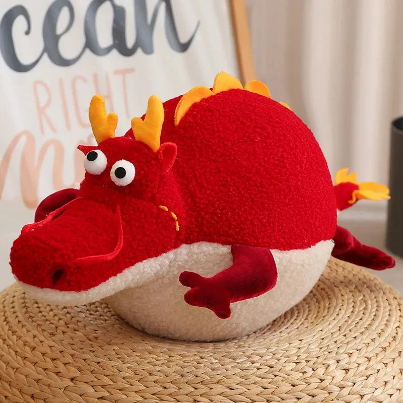 Fat Dragon Plush - Red / 23.6