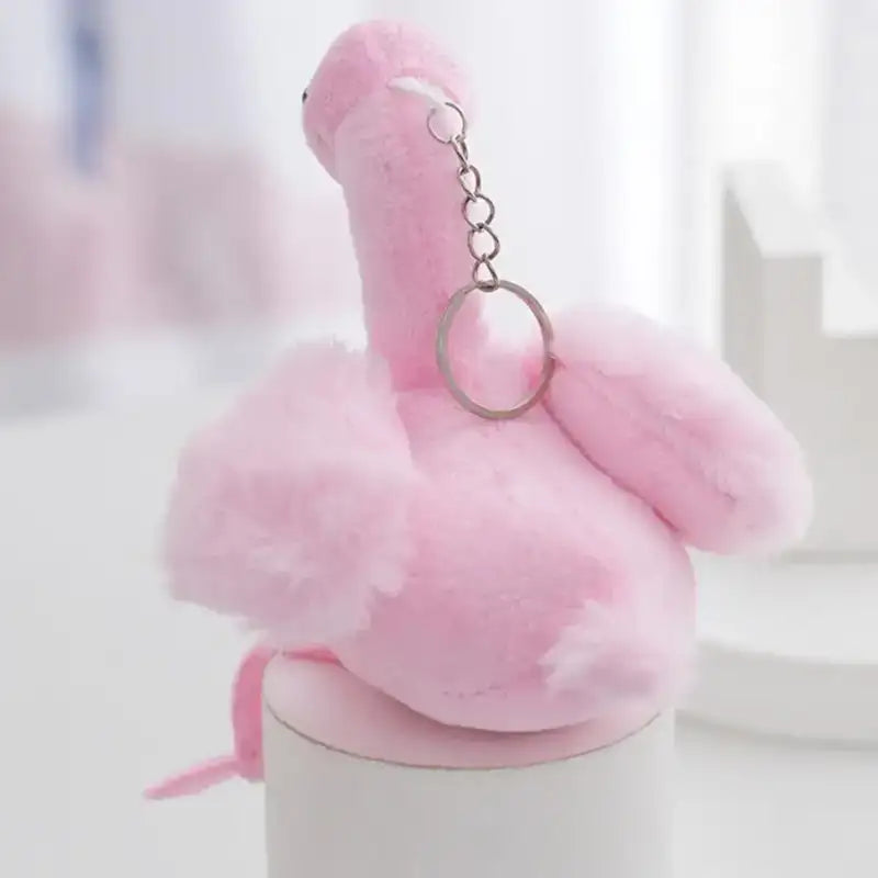 Flamingo Plush Keychain