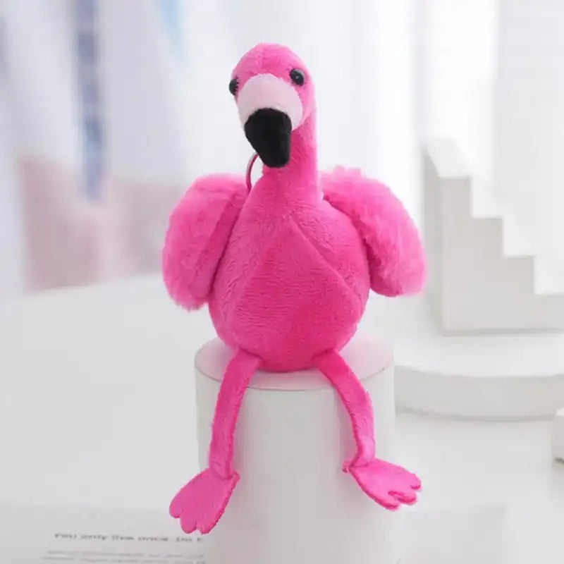 Flamingo Plush Keychain
