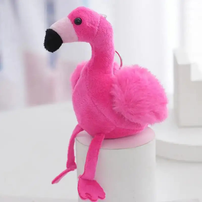 Flamingo Plush Keychain