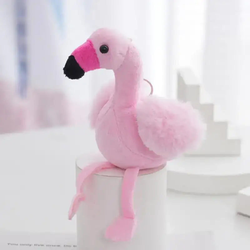 Flamingo Plush Keychain - Pink